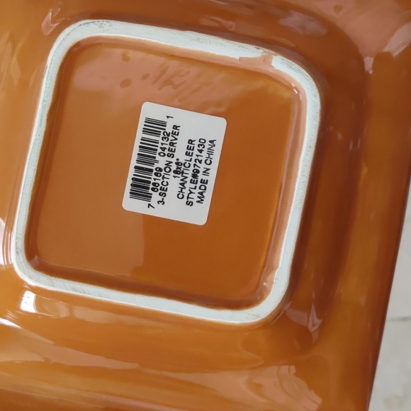 Zrike Danna Cullen Chanticleer 3 Section Serving Tray Rooster NWT - Picture 10 of 16